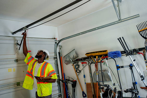 Professional Garage Door Panel Replacement technician working in Marlboro Meadows, MD